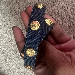 Tory Burch Denim Wrap Bracelet